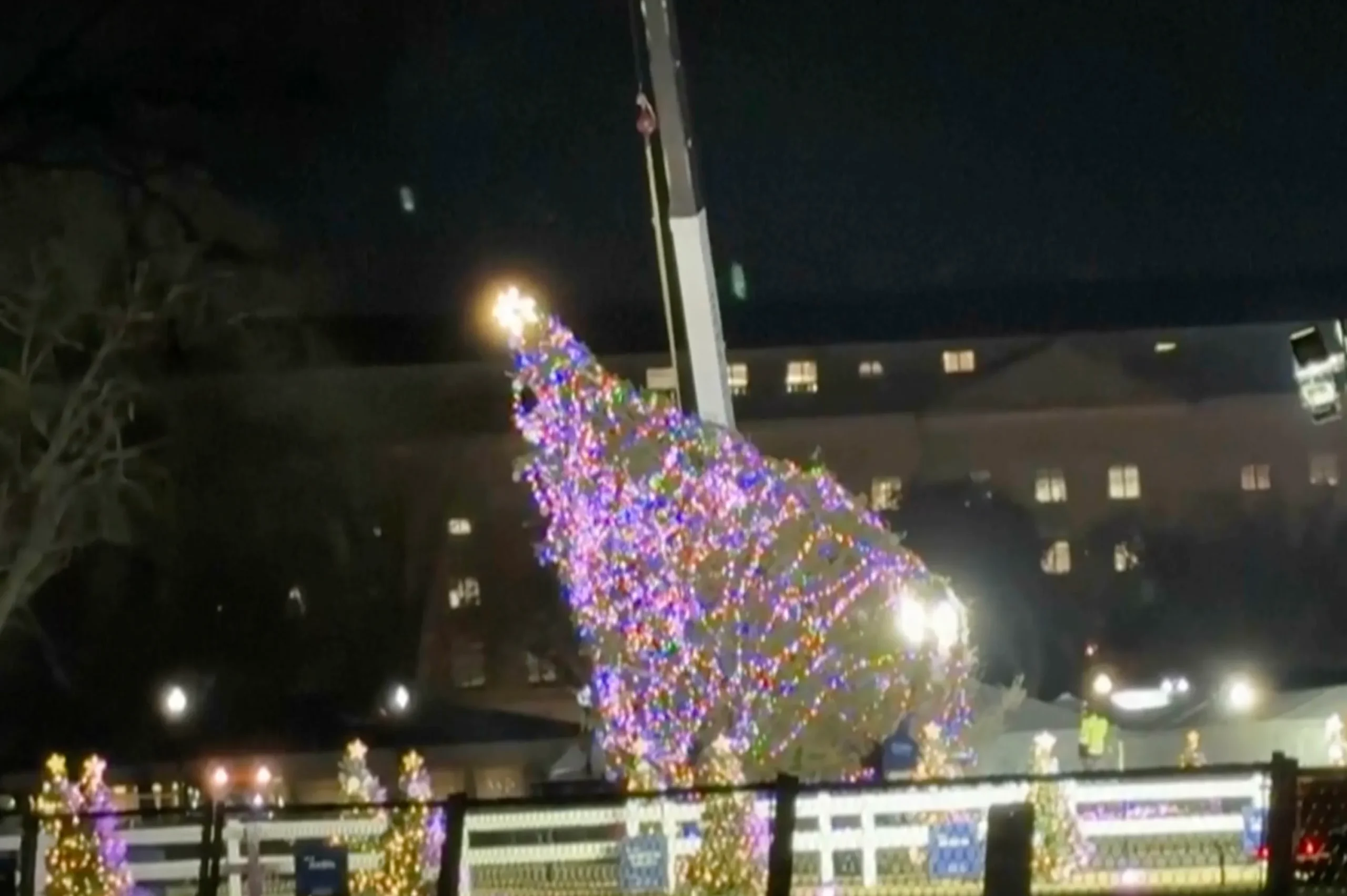Holiday Mishap: White House Tree Topples